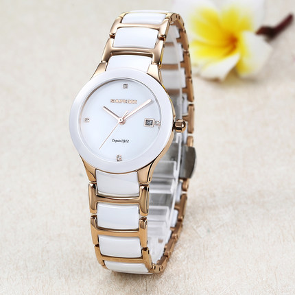 SHUPKOOR fashion ceramic ladies watch